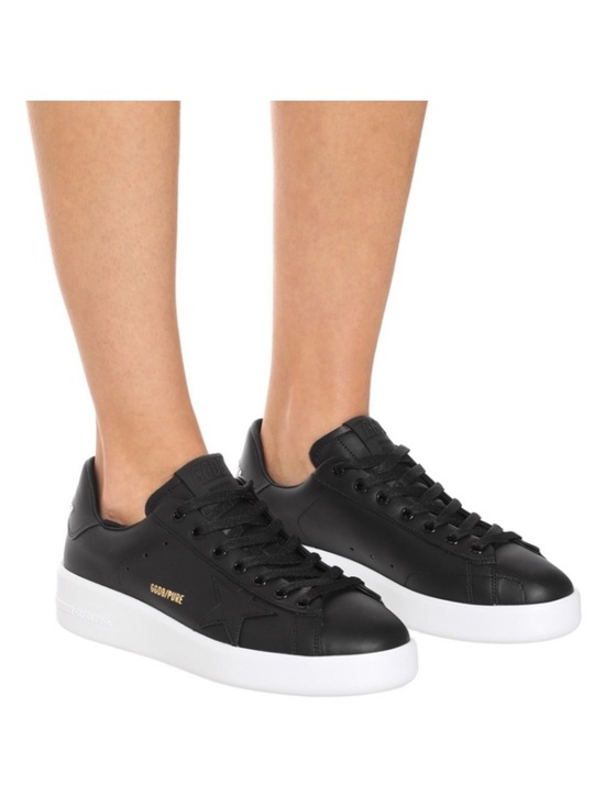 Golden Goose Shoes - Golden Goose Pure Star Black Leather Sneakers- Size 37 / 7.